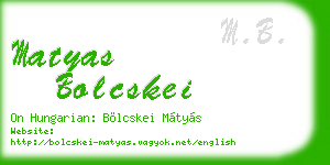 matyas bolcskei business card
